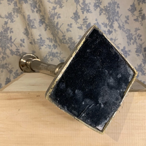 VTG 16" Tall Silver Candlestick with Square Base 2.5lbs - Picture 8 of 10